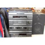 A vintage Sony hi-fi stack system & speakers (untested) Collection only