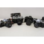 Canon EOS, Pentax ME Super, Zenit-ES, Asahi Spotmatic
