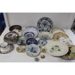 A box full of assorted collectable ceramics Collection Only