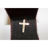 A 9ct gold cross & chain