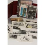 A selection of transport related postcards & other