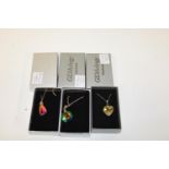Three boxed pieces of 925 silver & gemstone jewellery