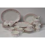 A large Royal Doulton 'Calico Red' tea service (2nd quality) collection only