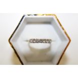 A 9ct gold white stone eternity ring size N 1/4