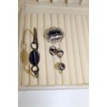 A selection of 925 silver & blue john jewellery