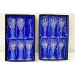 One complete set of Rockingham crystal wine glasses & one set of five