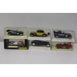 Six boxed die-cast models