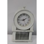 A vintage style wooden mantle clock 36x24cm