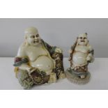 Two Oriental Buddha figures