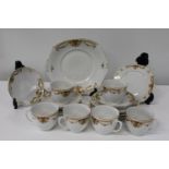 A pretty Eastern European tea service 19 pieces