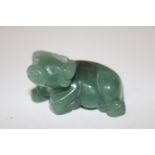 A small Chinese jade buffalo