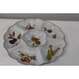 A Royal Worcester 'Evesham ware' Hors d'ouvre dish