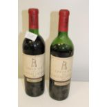 Two bottles of Grand Vin de Chateau Latour 1964 (sold as seen) One bottle has the wine on the