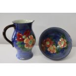 A vintage Royal Doulton jug (h23cm) & bowl set