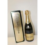 A boxed bottle of 1988 Bollinger Champagne