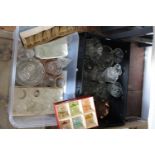 Two boxes full of assorted vintage glass ware collection only