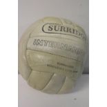 A Leeds Utd signed football from the early 1970's with various signatures including, Revie, Bremner,
