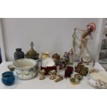 A box of assorted ceramics & other items collection only