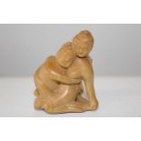 A carved boxwood netsuke