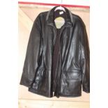 A men's leather jacket (sold as seen)