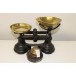 A set of vintage scales & weights