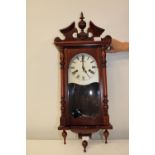 A vintage 31 day wooden cased wall clock collection only