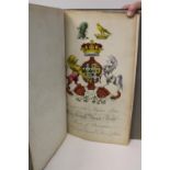 An antique book on Heraldry with coloured plates