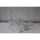 A selection of assorted cut glass & other