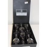 A box set of Royal Doulton crystal glasses