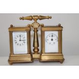 A vintage eight day carriage clock & barometer combination in good working order. ( barometer has