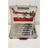 A new box set of Edalstahl Rostfrei kitchen knives & accessories