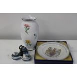 Sintra designed by Tiffany and Co vase (slight chip to base), Ketling and co cruet set, collectors