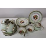 A Imperial bone china tea set with 22ct gold gilt decoration 18 pieces