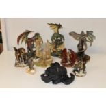 A job lot of assorted fantasy figures some with slight damage