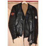 A vintage men's leather jacket