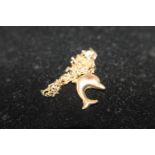 A 9ct gold chain & gold dolphin pendant