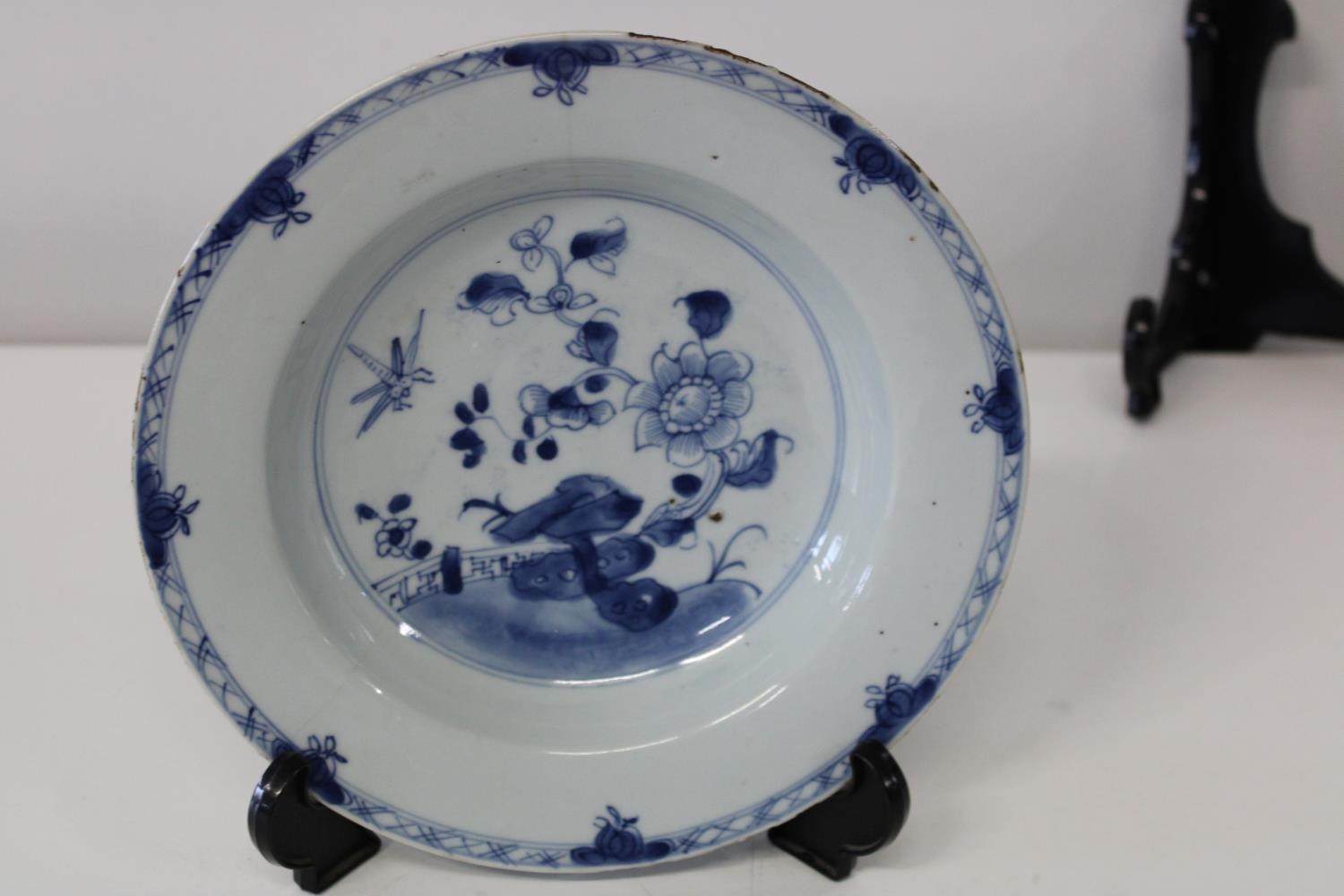 A 18th Century Chinese blue & white dish (sold as seen)