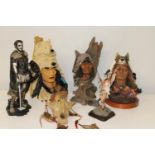A collection of collectable resin figures