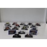 Eighteen die-cast motorbike models