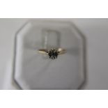 A 9ct gold diamond solitaire ring size L 1/4