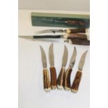 A selection of bone handled cutlery