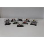 Ten boxed die-cast motorbike racing models