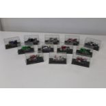 Twelve boxed die-cast motorbike models