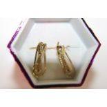 A pair of 14ct gold drop earrings