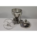 A quality plate Victorian egg coddler. 21cm h