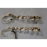 A pair of 14ct gold twisted drop earrings