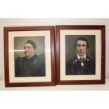 A pair of Victorian framed portraits 51x41cm