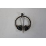 A Sterling silver penannular cloak brooch