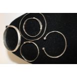 Five Sterling silver bangles