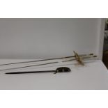 Three ornamental swords/epee's. collection only